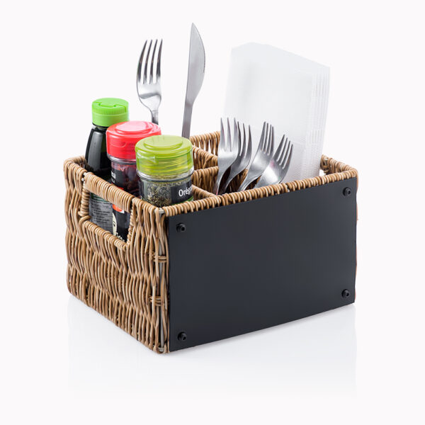 cesta organizadora personalizada de mesa para bares y restaurantes